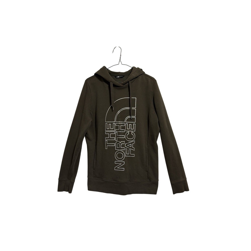The North Face Womens Olive Green‎ Vertical Logo Pullover Hoodie L NF0A3NVX SP19